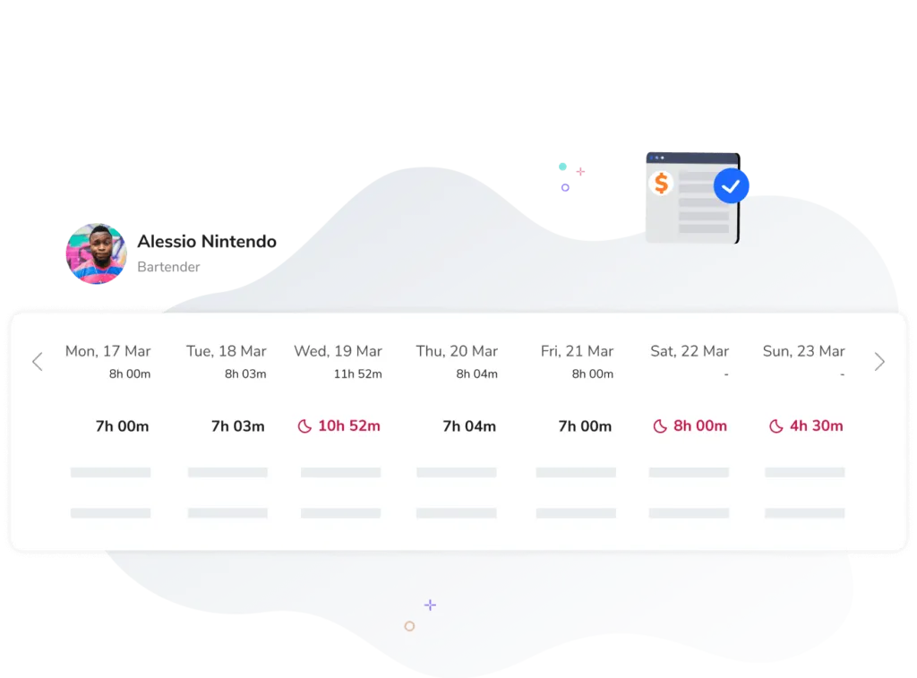 Jibble detailed automated weekly timesheet