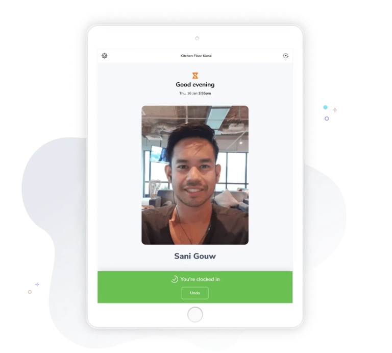 Speed mode kiosk to track time and attendance