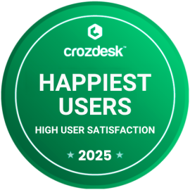 Crozdesk - High User Satisfaction (Happiest Users) 2025