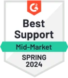 G2 - Best Support Mid-Market - Spring 2024