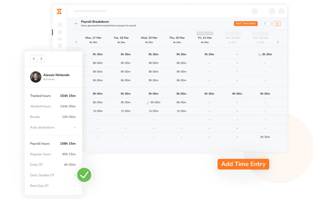 Timesheets for Payroll