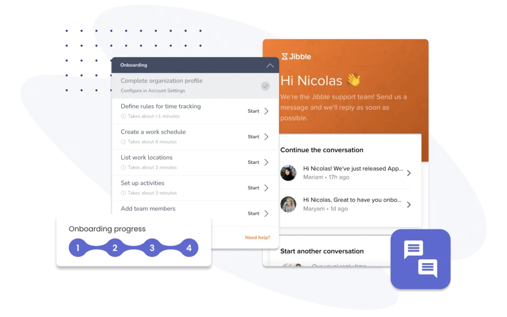 Attendance onboarding steps