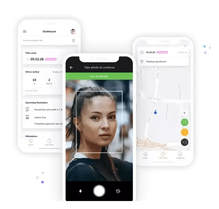 rastreador de presença por reconhecimento facial com cercas virtuais