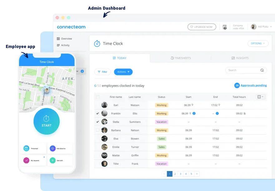 Connecteam ou Jibble