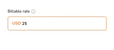 Setting up billable rate