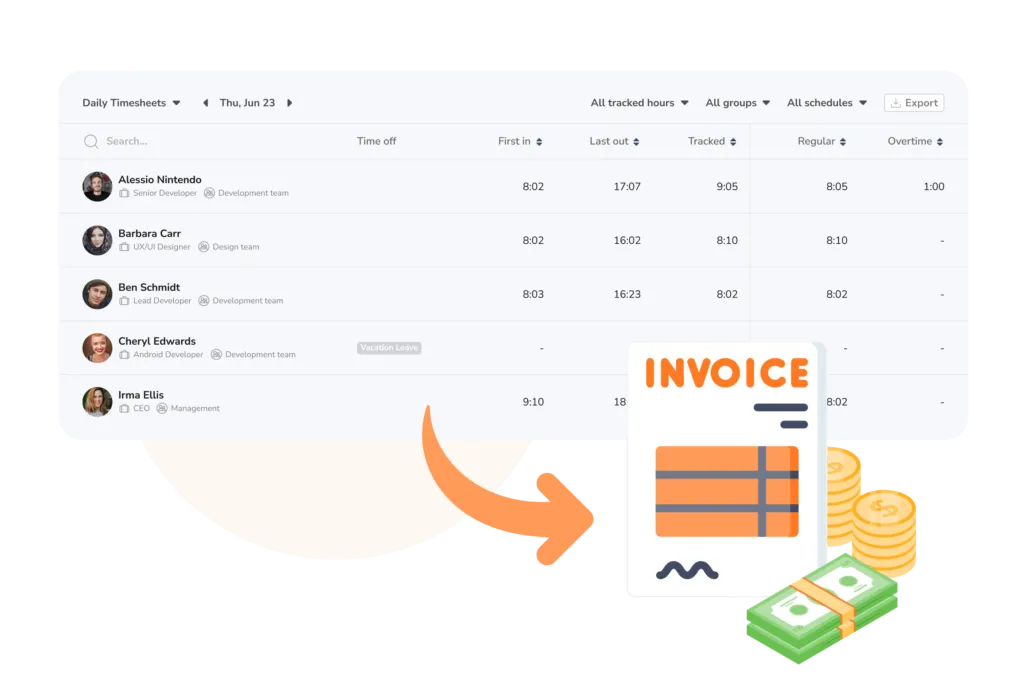 timesheet diubah jadi invoice