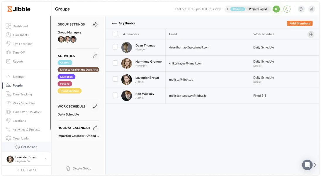 Configuring group settings on the web