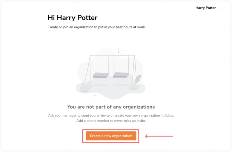 Creating a new organization on web