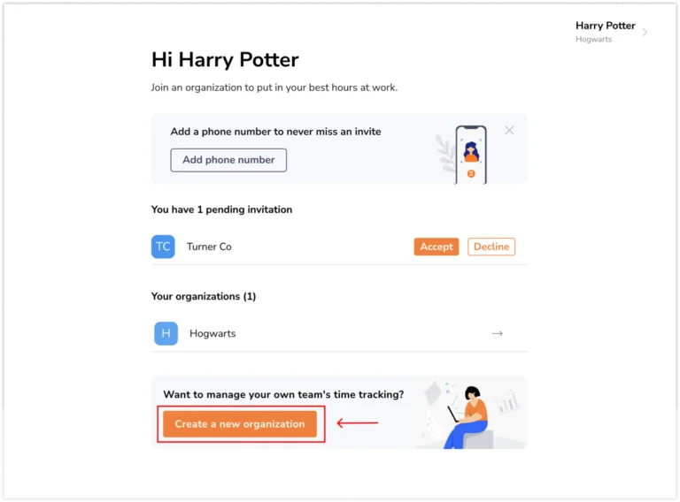 Creating a new organization with existing organization on web