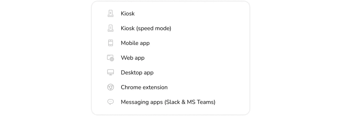 Device indicators on timesheets
