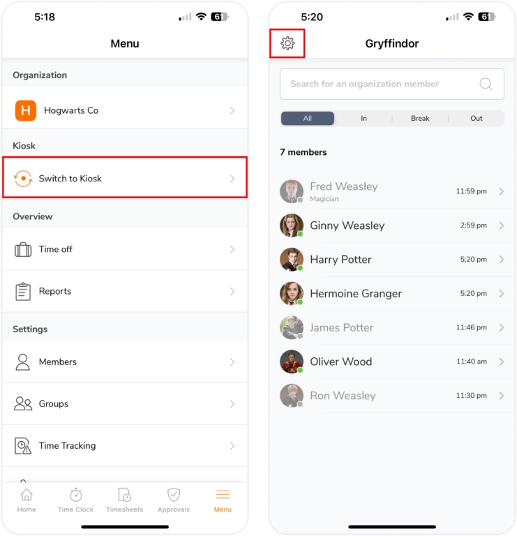Switching to kiosk mode on mobile