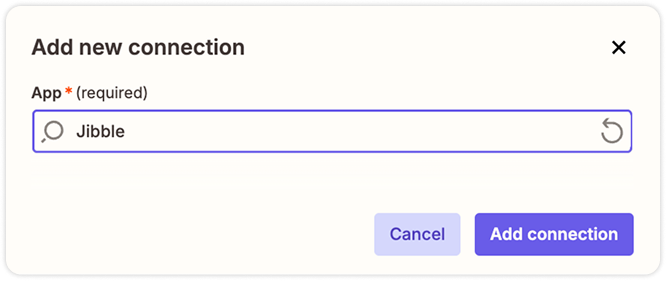 Ricerca di Jibble per collegare Zapier