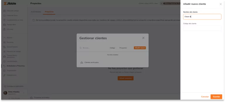 Añadir clientes