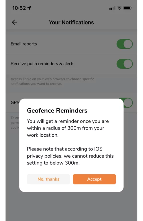 Configuração de Lembretes de GPS