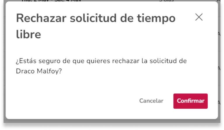 Confirma la acción en la ventana.