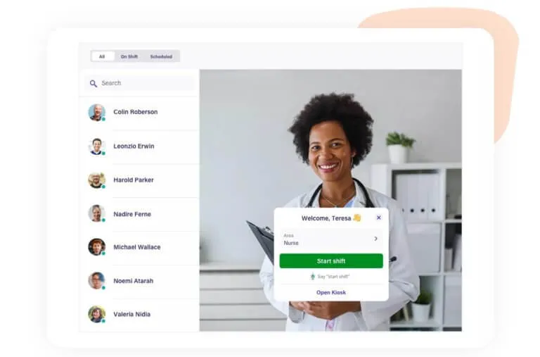 Accesso all'app web di Deputy.