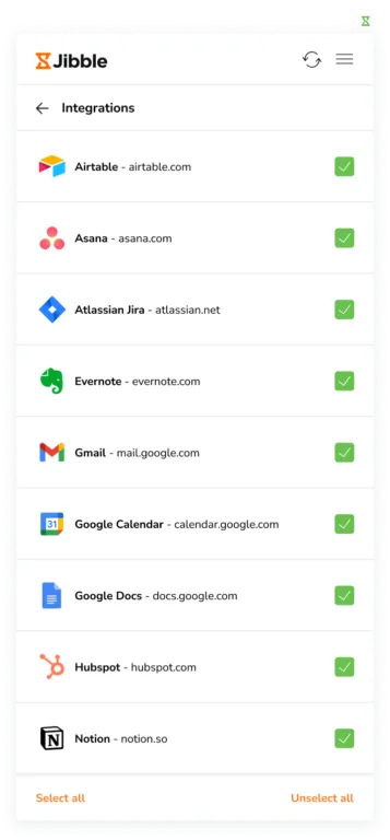 Chrome Extension integration settings