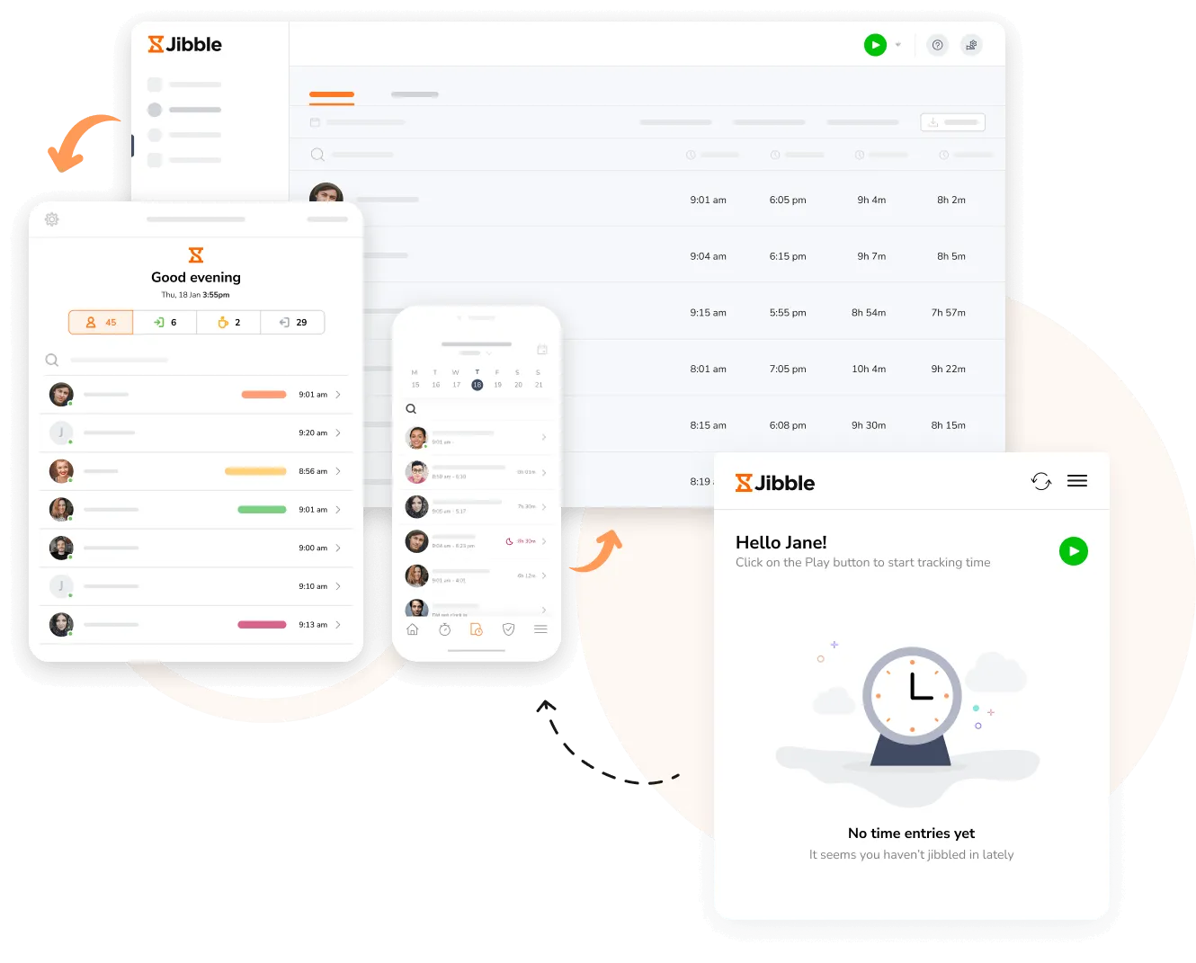 Automatic sync of time entries across all platforms