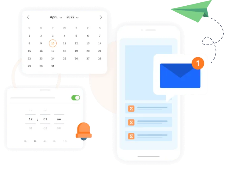 Setup of daily and hourly time tracking reminders