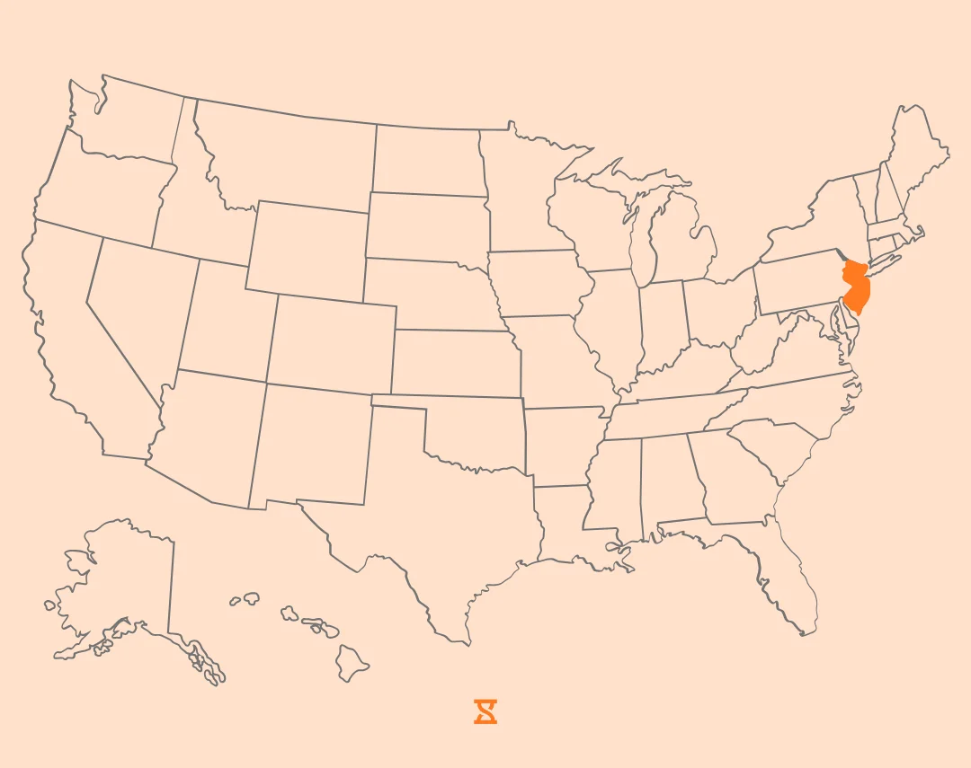 mapa de Nova Jersey