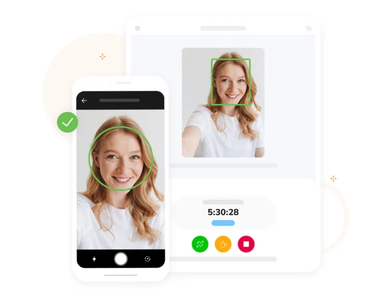 Face recognition required to successfully clock in