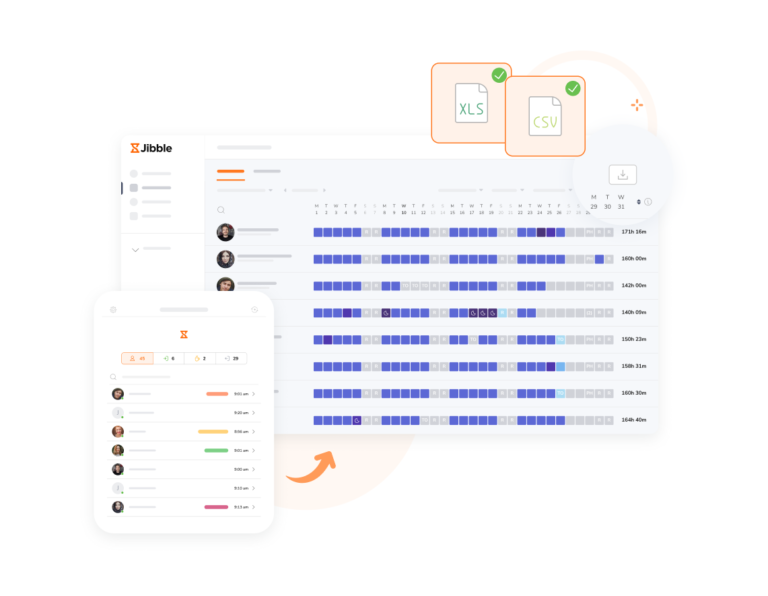 Clock in/out data being synced from an online kiosk to timesheets