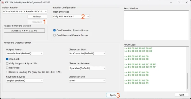Steps to configure acs external reader