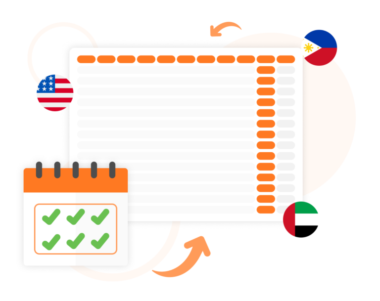 Timesheet templates for different countries