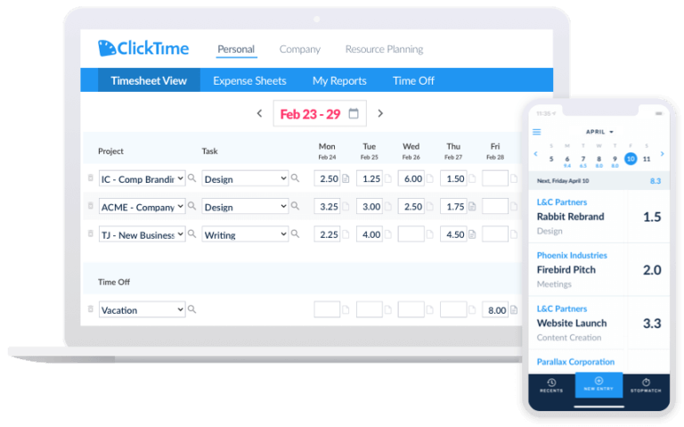 Timesheet di ClickTime