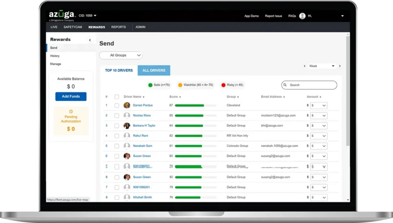 azuga dashboard