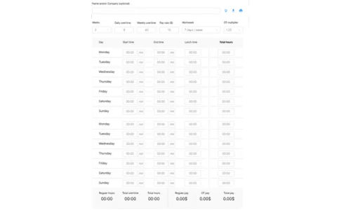 Calcolatore di cartellini di Connecteam