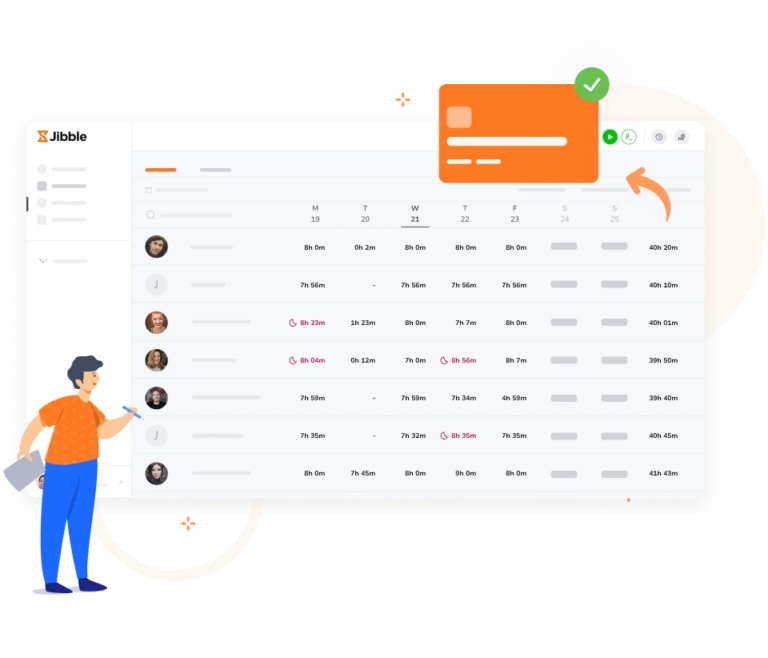 Automatically calculate work hours and overtime