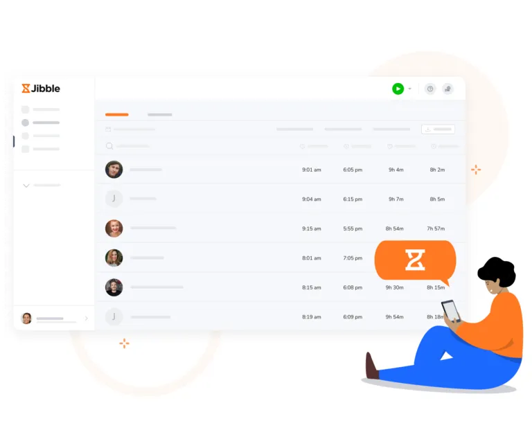 Web app timesheet overview tab