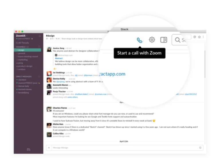 zoom slack integration