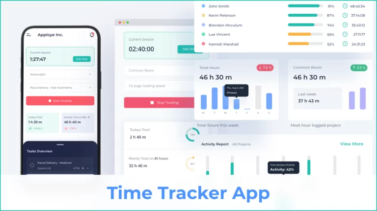Panoramica del time tracker web di Apploye