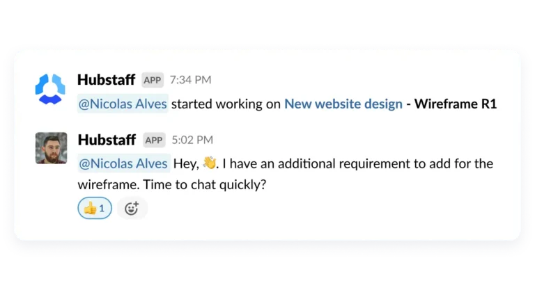 Integrazione Slack di Hubstaff