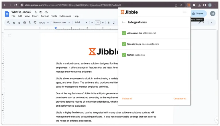Enabling integrations on chrome extension for Google Docs