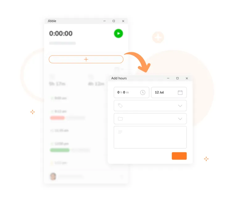 Adding manual entries via desktop time tracker