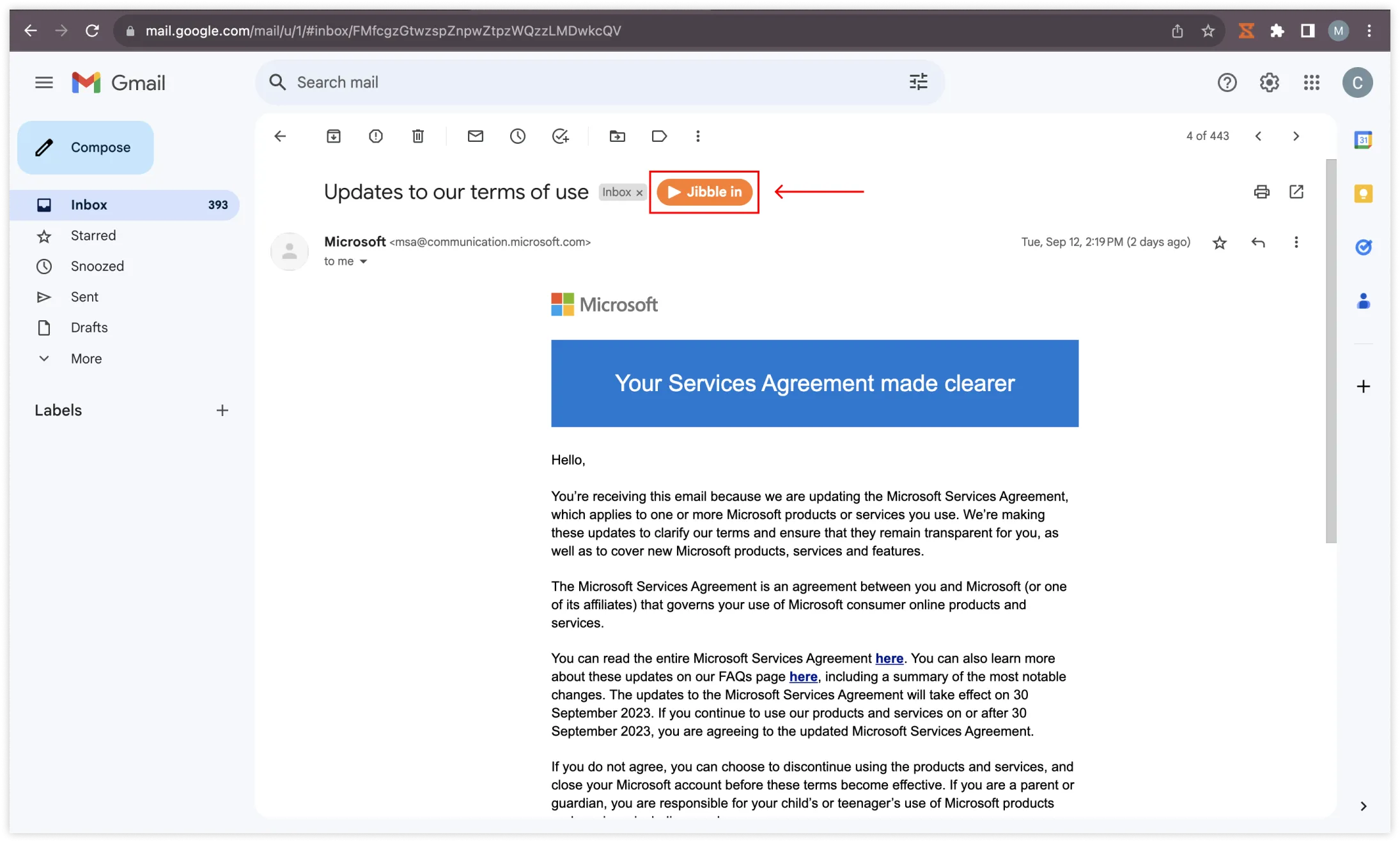 Gmail 中嵌入的打卡上班计时器