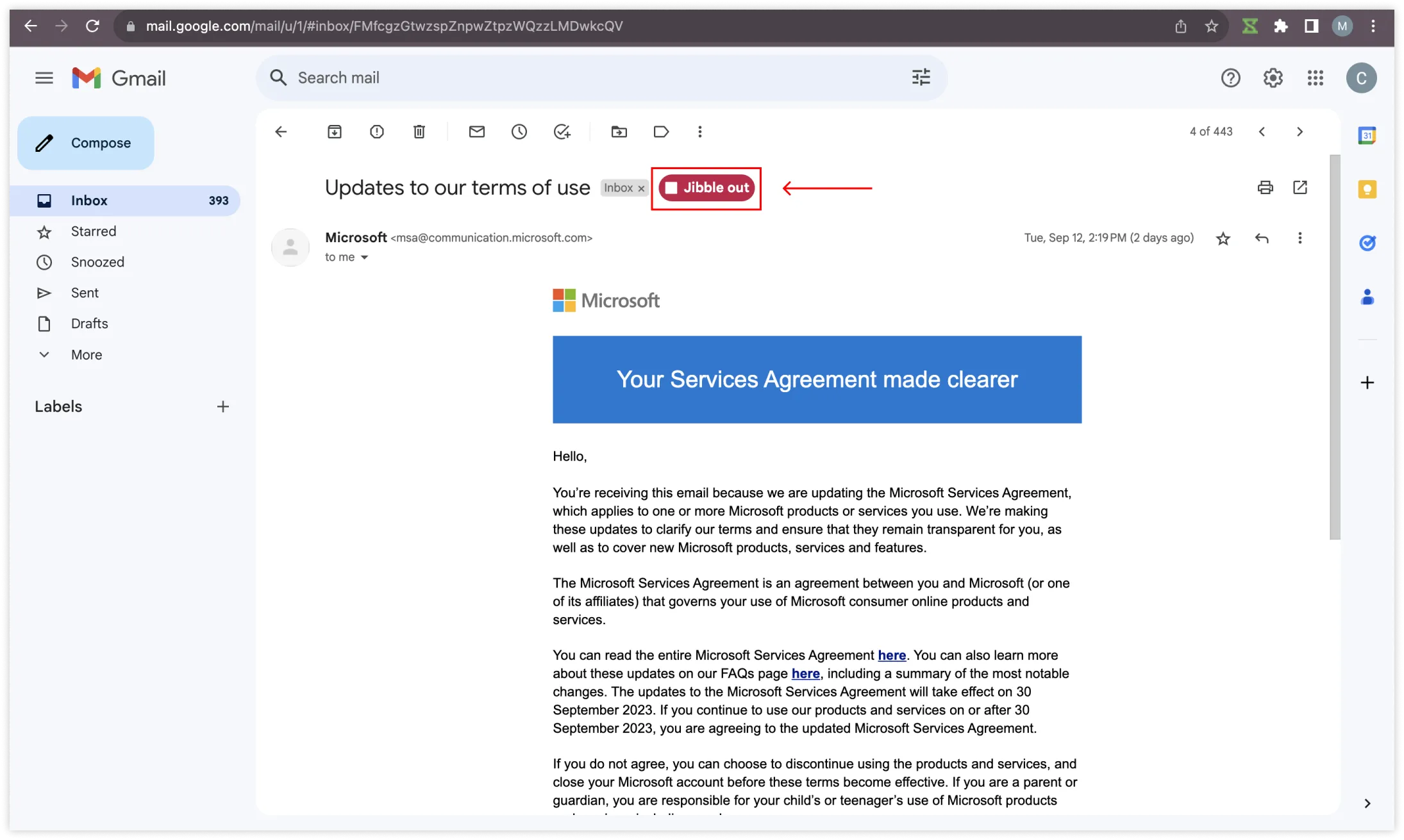 Gmail 中嵌入的打卡下班计时器