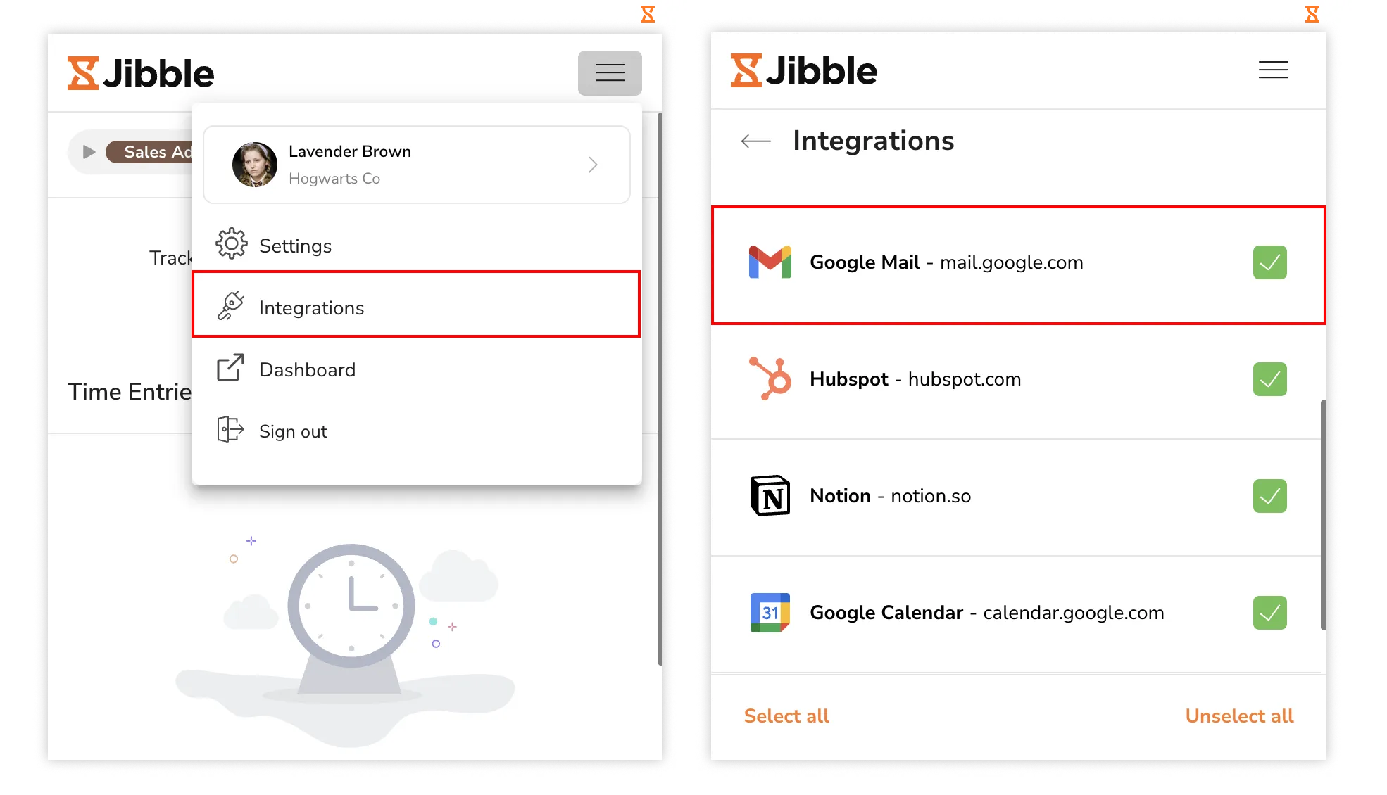 启用与 Gmail 的集成
