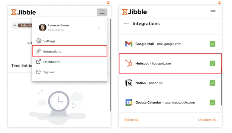 Ativando a integração com o HubSpot