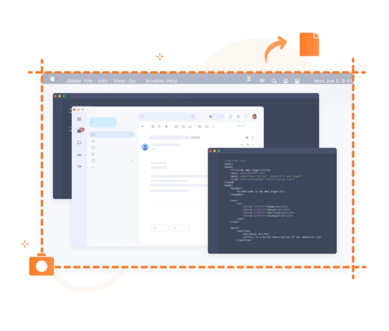 Screenshot capture on Mac desktops and laptops with Jibble's desktop time tracker