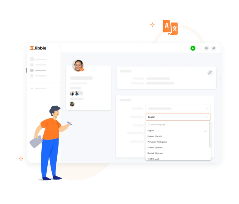 Configure language settings to use Jibble in your preferred language
