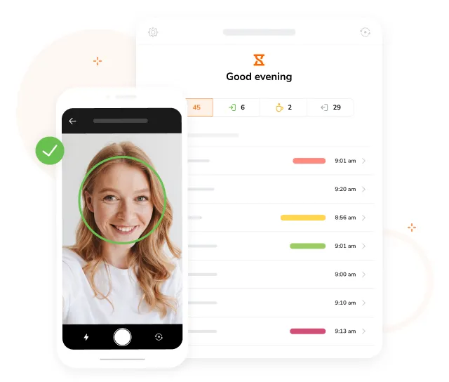 Time tracking kiosk with face recognition