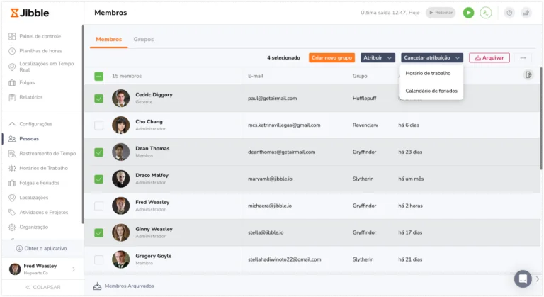Bulk member unassign
