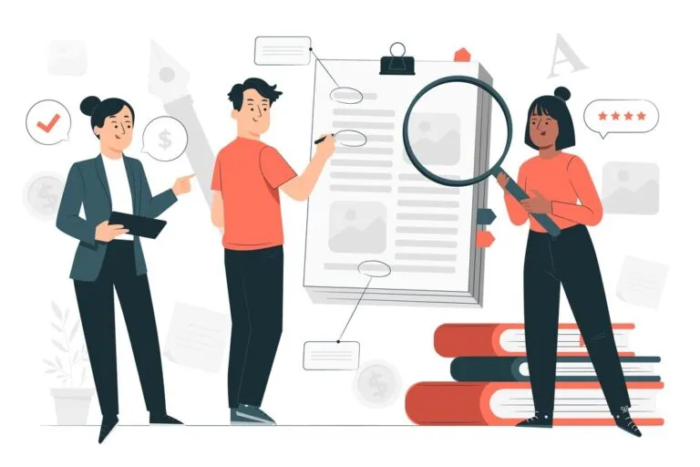 Illustration d'une équipe en train de choisir une solution