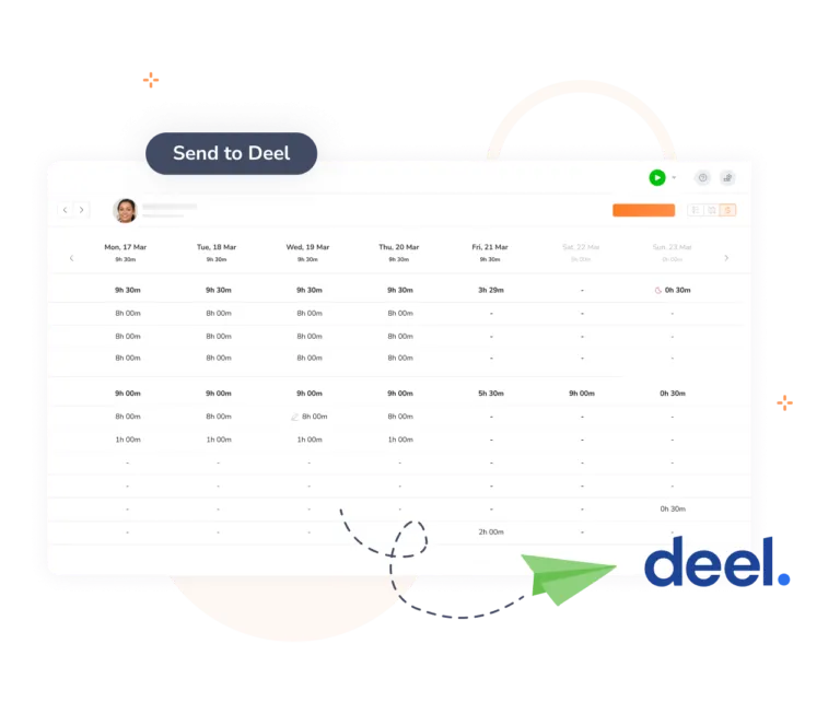 Manually send timesheet data to Deel