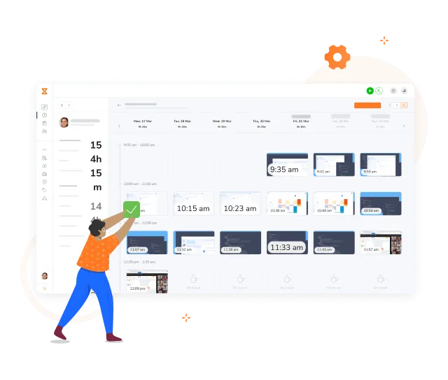 Customizable screenshot settings. Employee computer monitoring software.