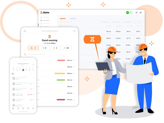 Time and attendance management for construction. Can be used on any device.